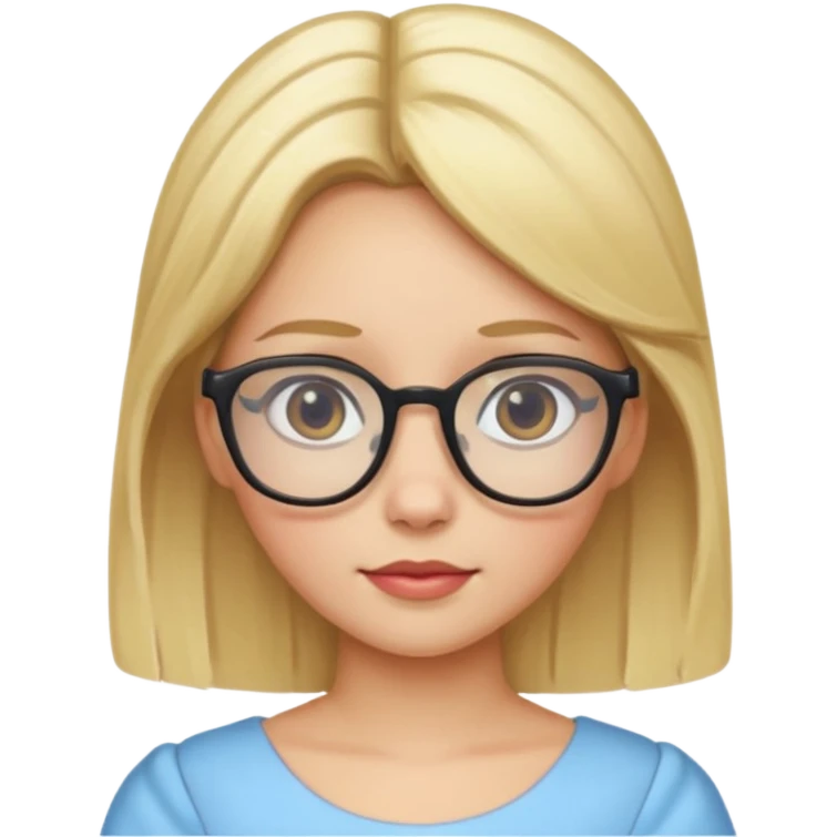blonde haired princesse with glasses emoji