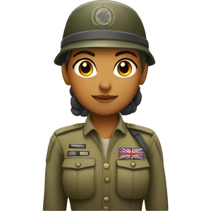 a female soldier emoji