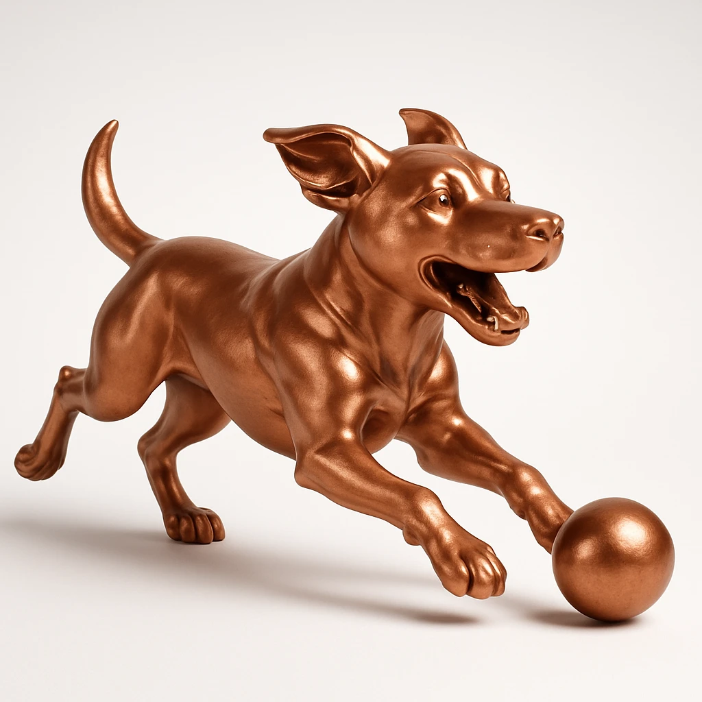 happy dog running after ball emoji