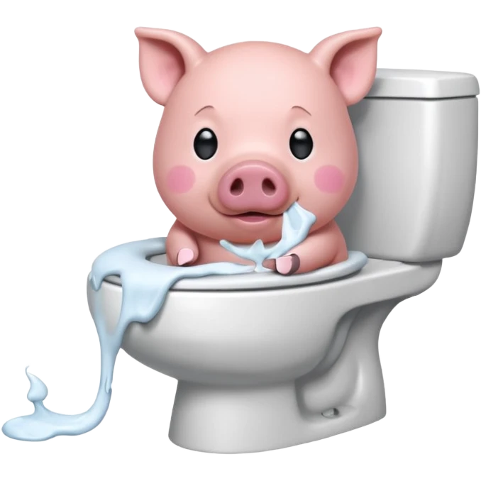 Pig on toilet  emoji