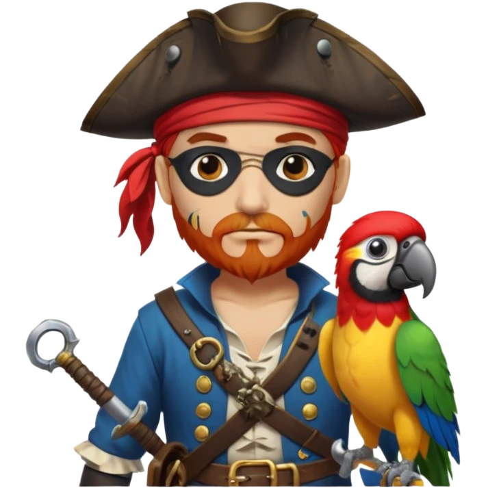 pirate and parrot emoji