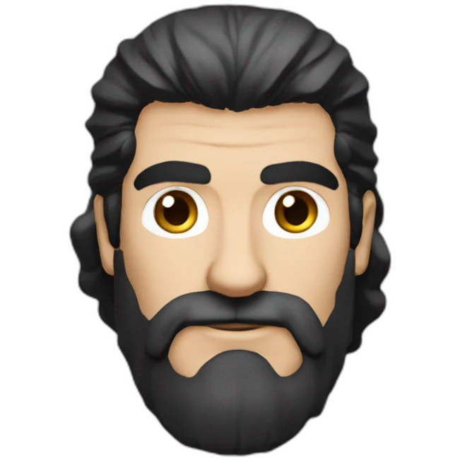 antonio banderas long black hair, head and shoulder emoji