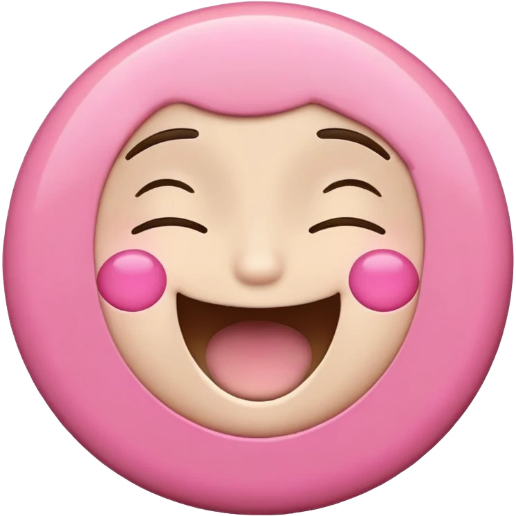 happy pink circle very excited very happy closed eyes emoji