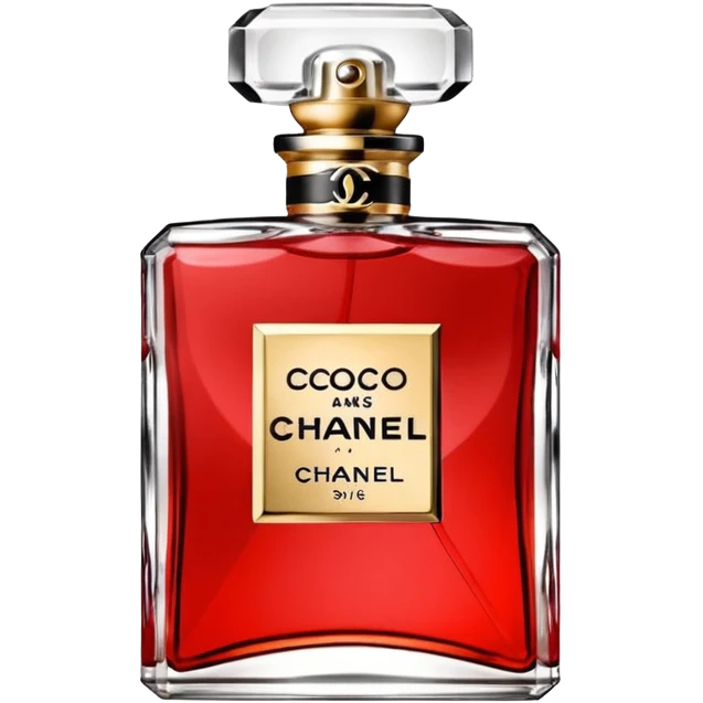 red elegant COCO CHANEL perfume emoji