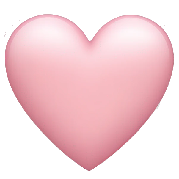 Light pink heart emoji