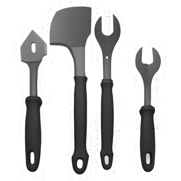2 tools black and white emoji