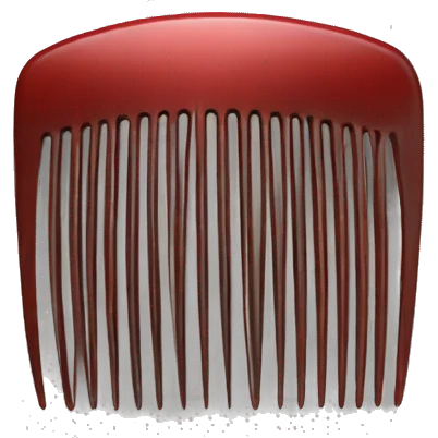 Hair comb red color emoji