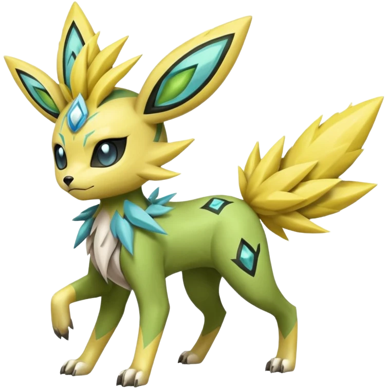 Meloetta-Zygarde-Electrike-Jolteon-Manectric-Fakémon-fusion, full body emoji