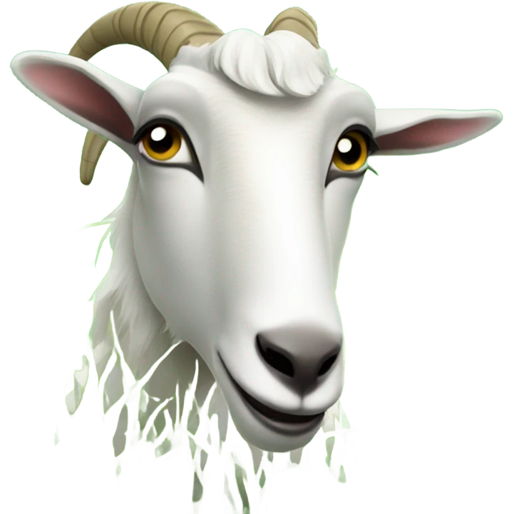 goat eating grass emoji