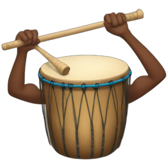 hands beating african drum emoji