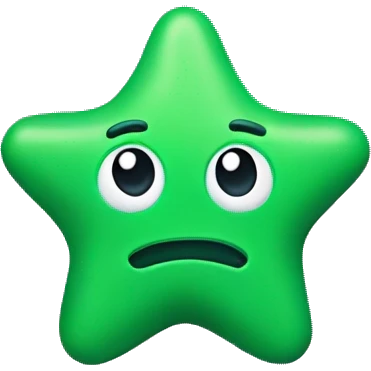 green cloud star squishy character emoji