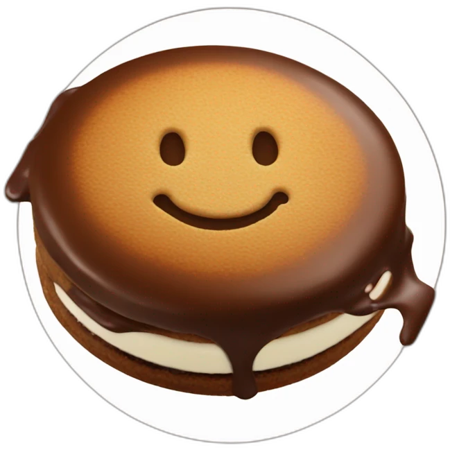 alfajor bañado en chocolate emoji