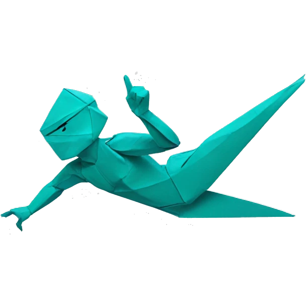 origami swimmer emoji