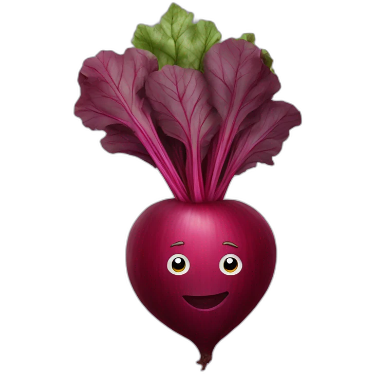 beetroot with a crown on it emoji