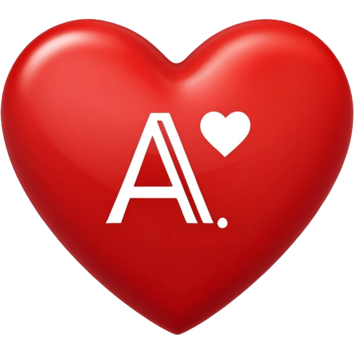 a love heart literally saying A+S in it emoji