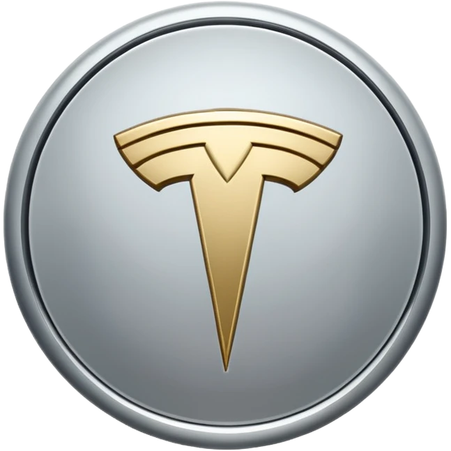 Tesla logo silver emoji