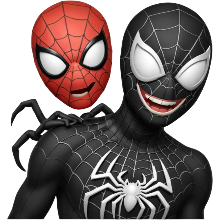 Spiderman simbionte riendo emoji
