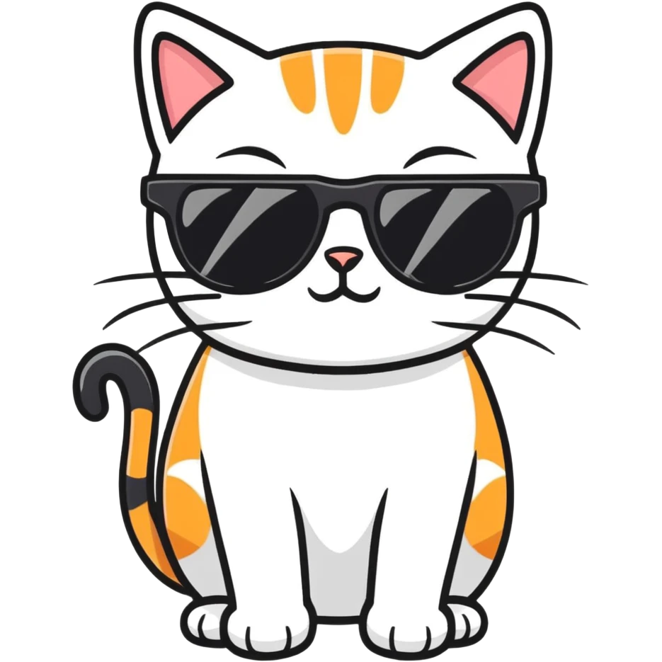 Cat with sunglasses emoji