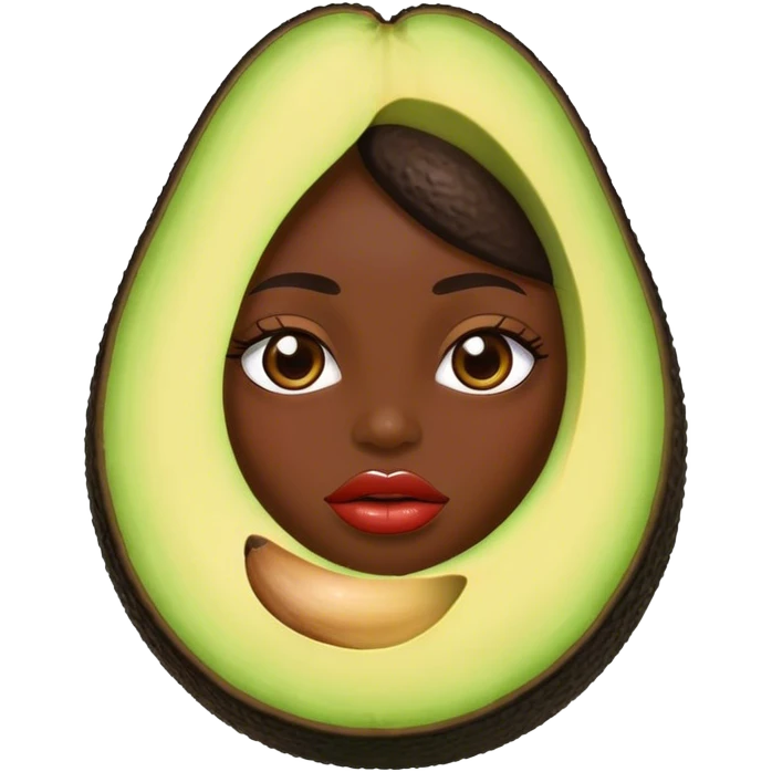 Aguacate con labios grandes emoji