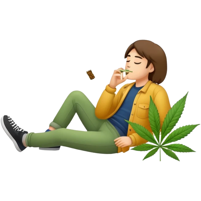 Smoking weed emoji