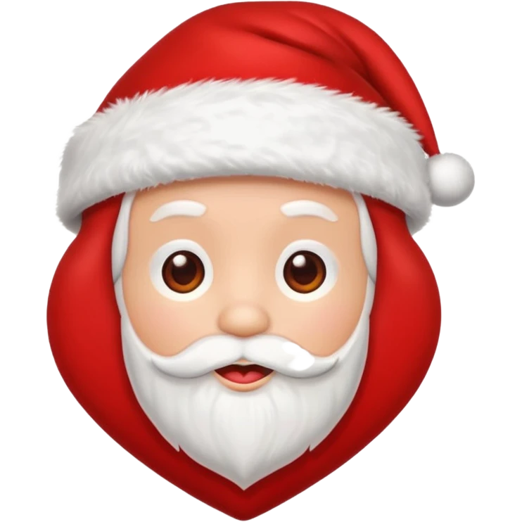 red heart in a santa hat no mustache or face just a red hart with santa hat ontop  emoji