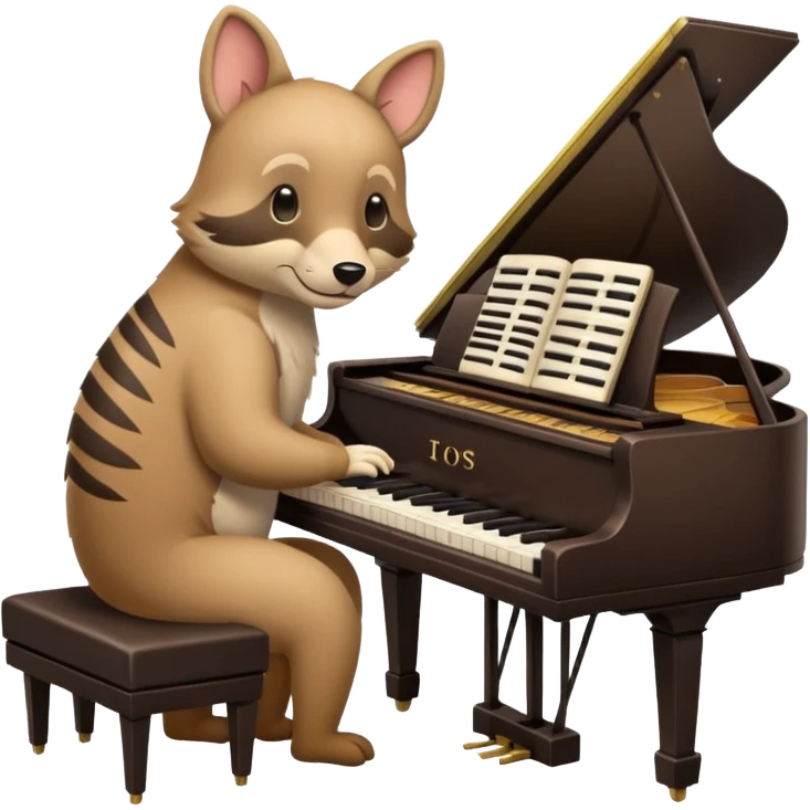 animal playing piano emoji