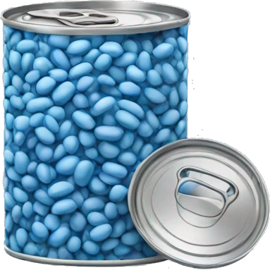 Can of blue beans emoji