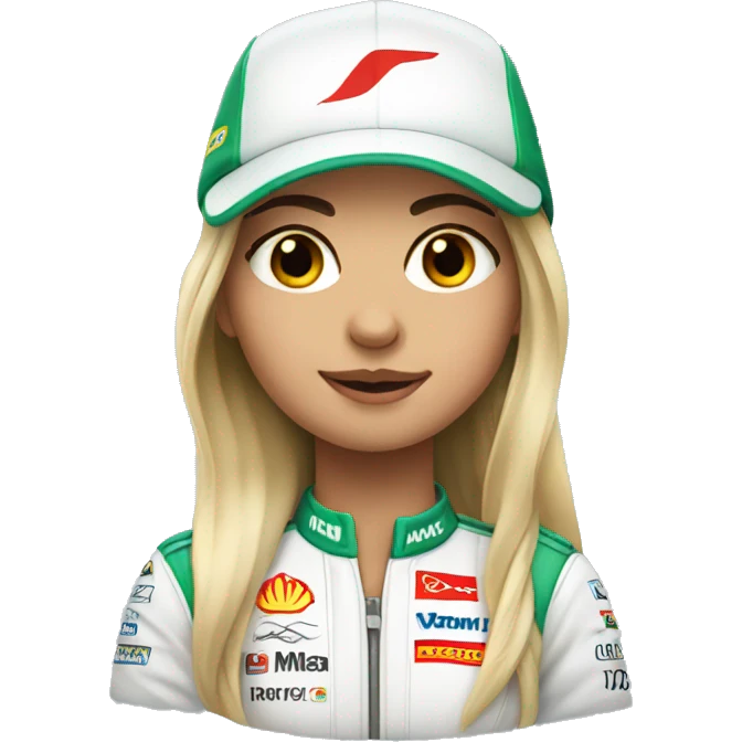 girl who loves formula 1 emoji