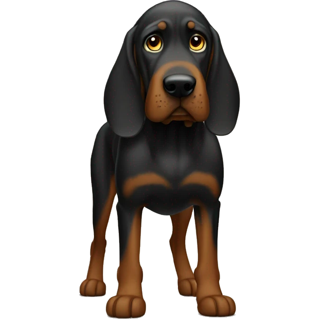 Black bloodhound standing  emoji