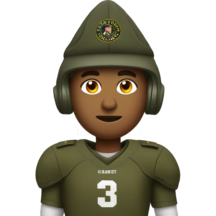 Thanksgiving Turkey wearing Army Football Uniform emoji