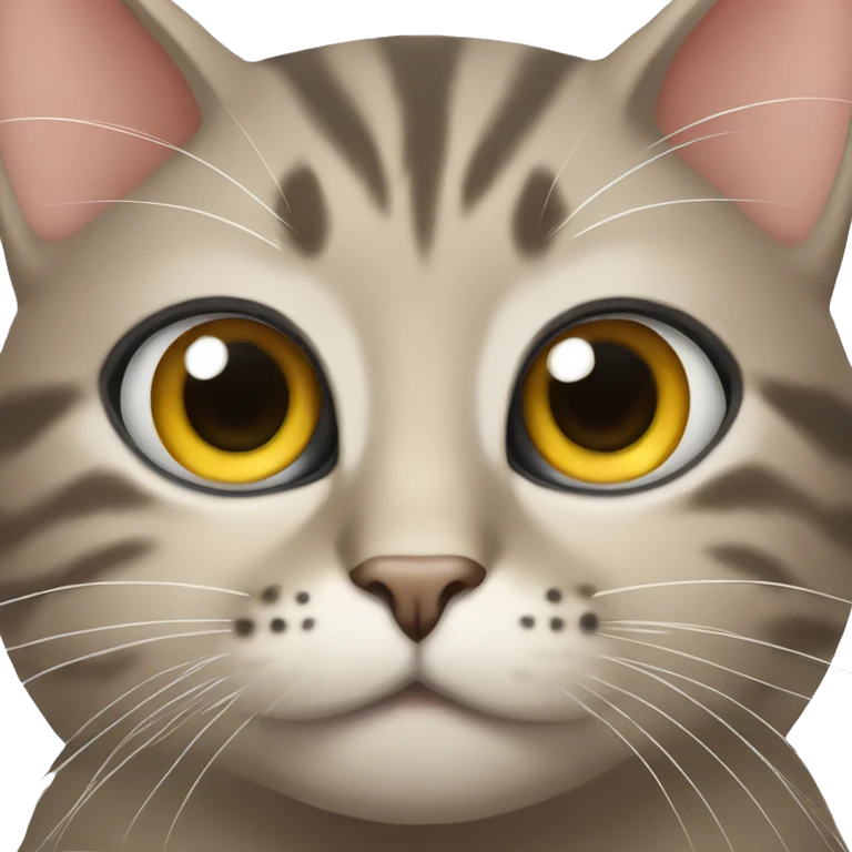 Cat with big eyelashes emoji