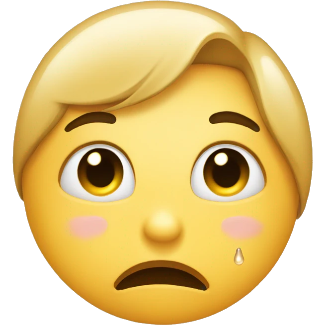 Kissy face emoji with tears emoji