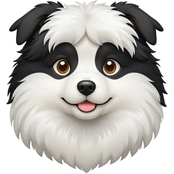 Black and white dog emoji