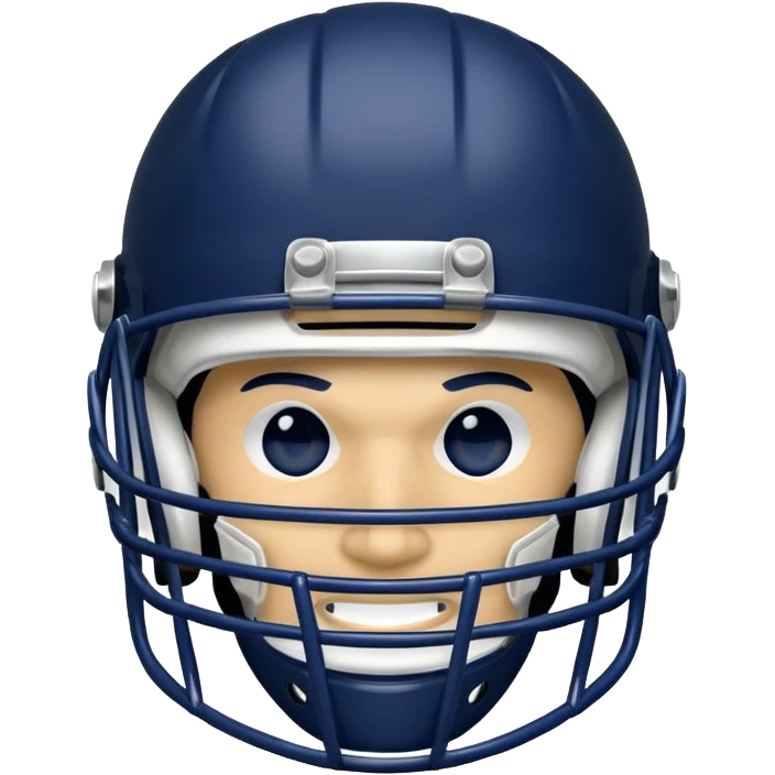 College football player helmet in a deep, dark color

 emoji