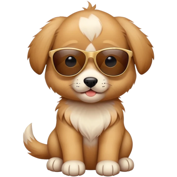 puppy wearing sunglasses emoji