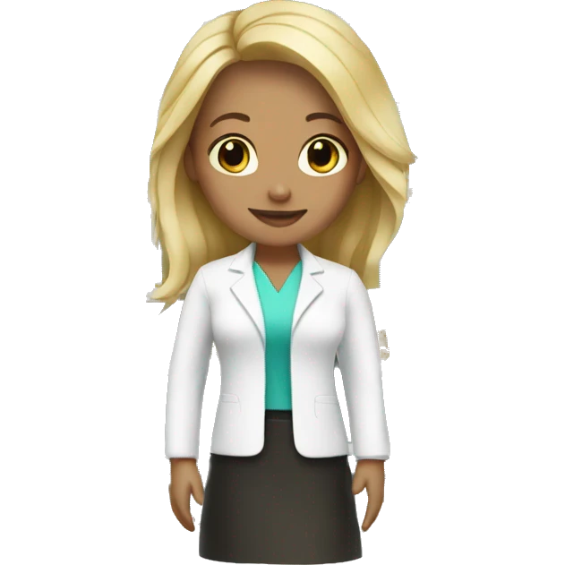 girl pharmacist with blonde hair  emoji