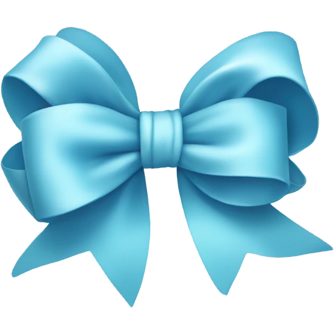 light blue bow emoji
