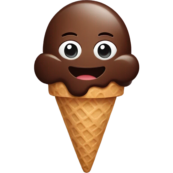 Chocolate ice cream  emoji