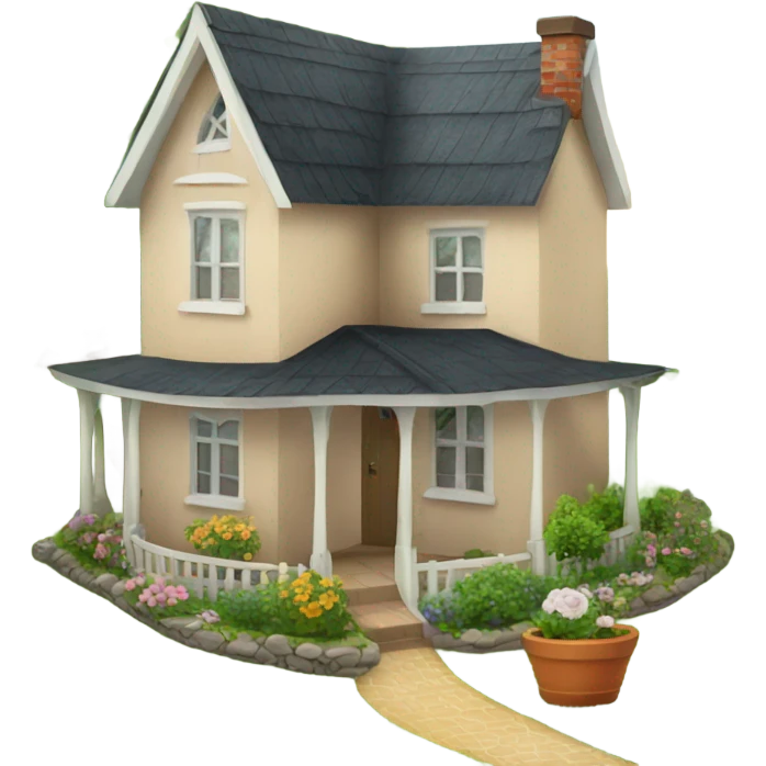 Small House with garden emoji