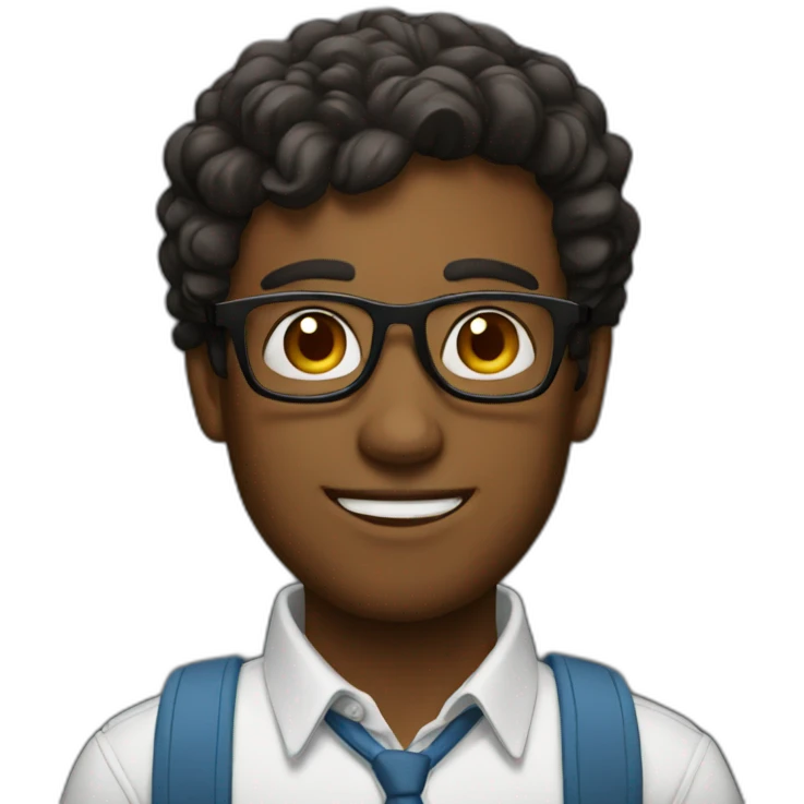 Nerdy guy emoji