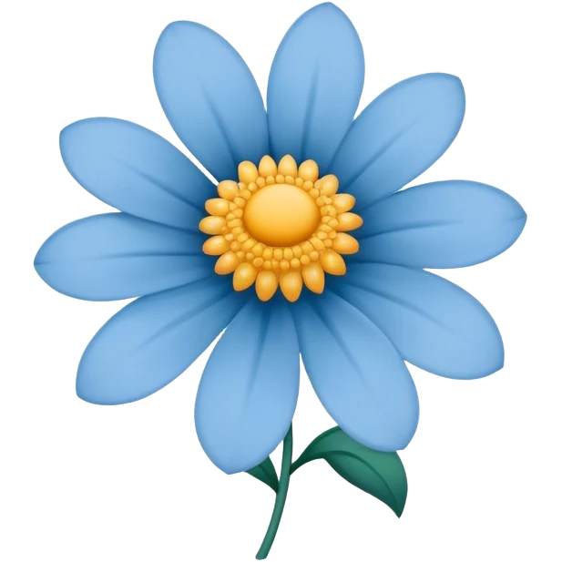 Gray blue flower emoji