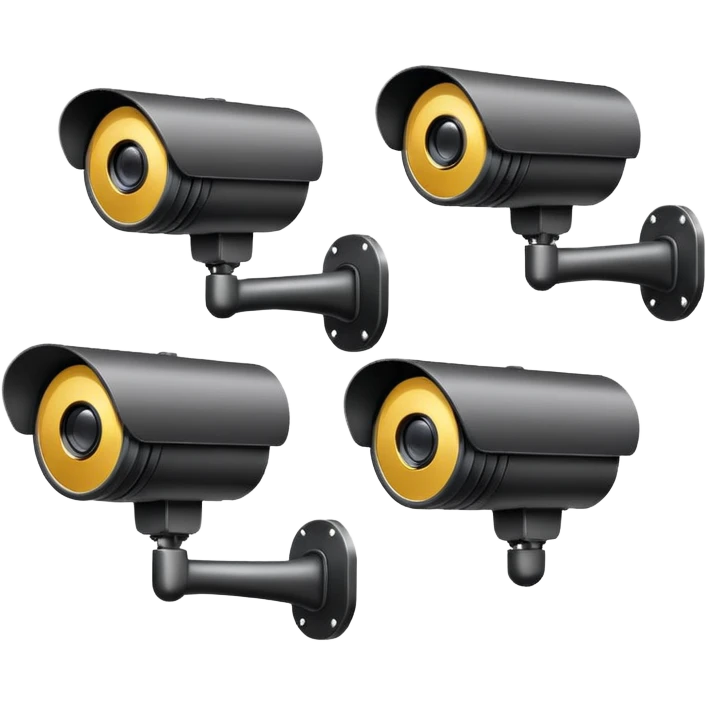 Four cctv cameras linked together  emoji