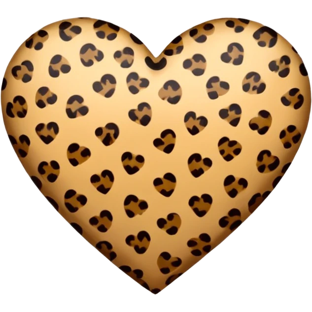 Create leopard print emojis love heart  emoji