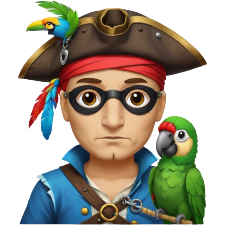 pirate and parrot emoji