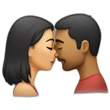Couple kissing emoji