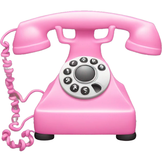 Pink old telephone emoji