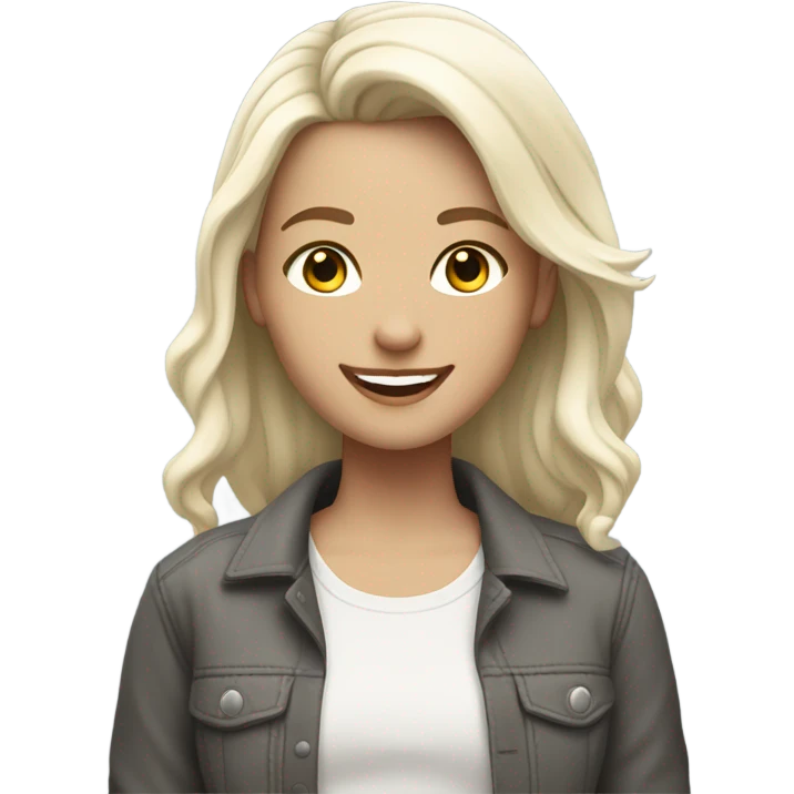 Gay white girl with bleached hair emoji