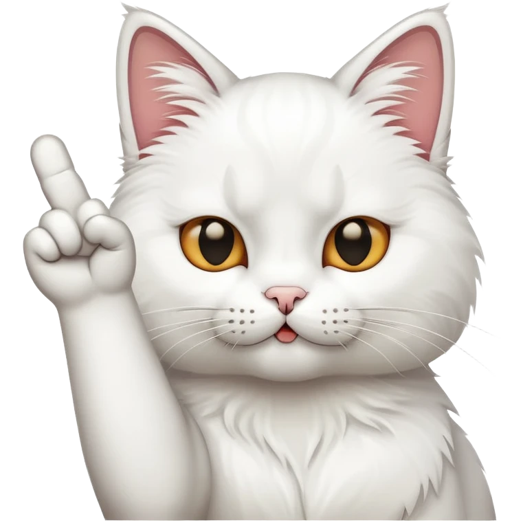 Cat middle finger emoji
