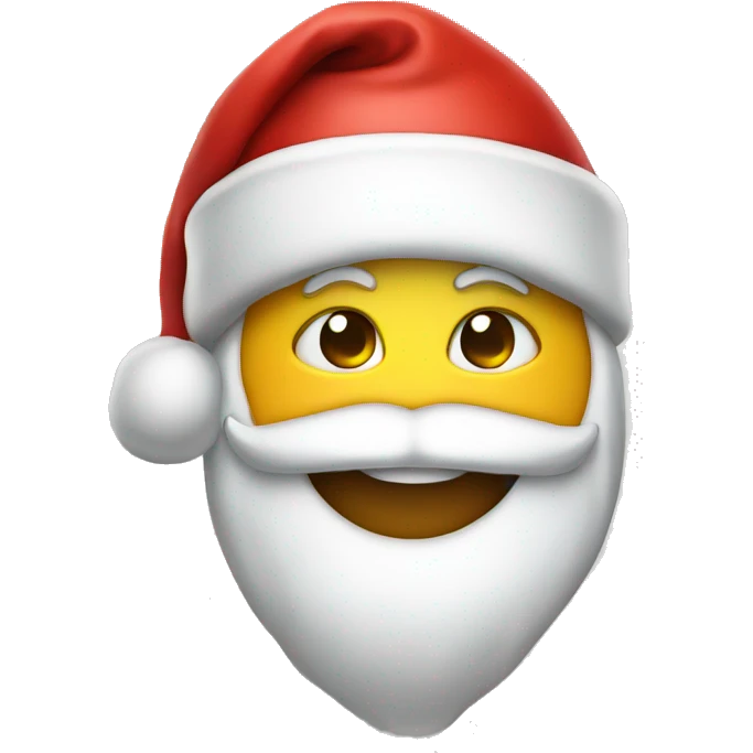 Smile emoji with Santa hat emoji