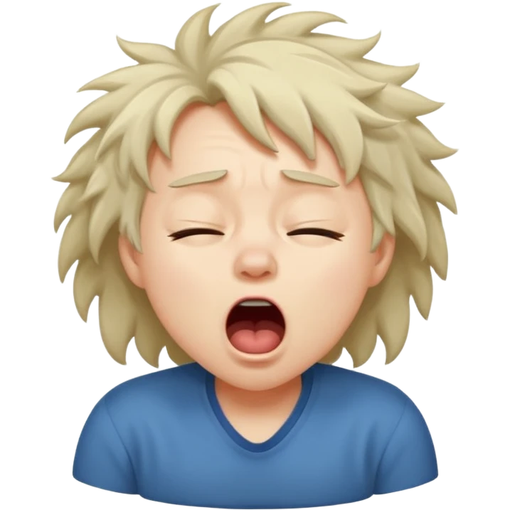 yawning sleepy character emoji